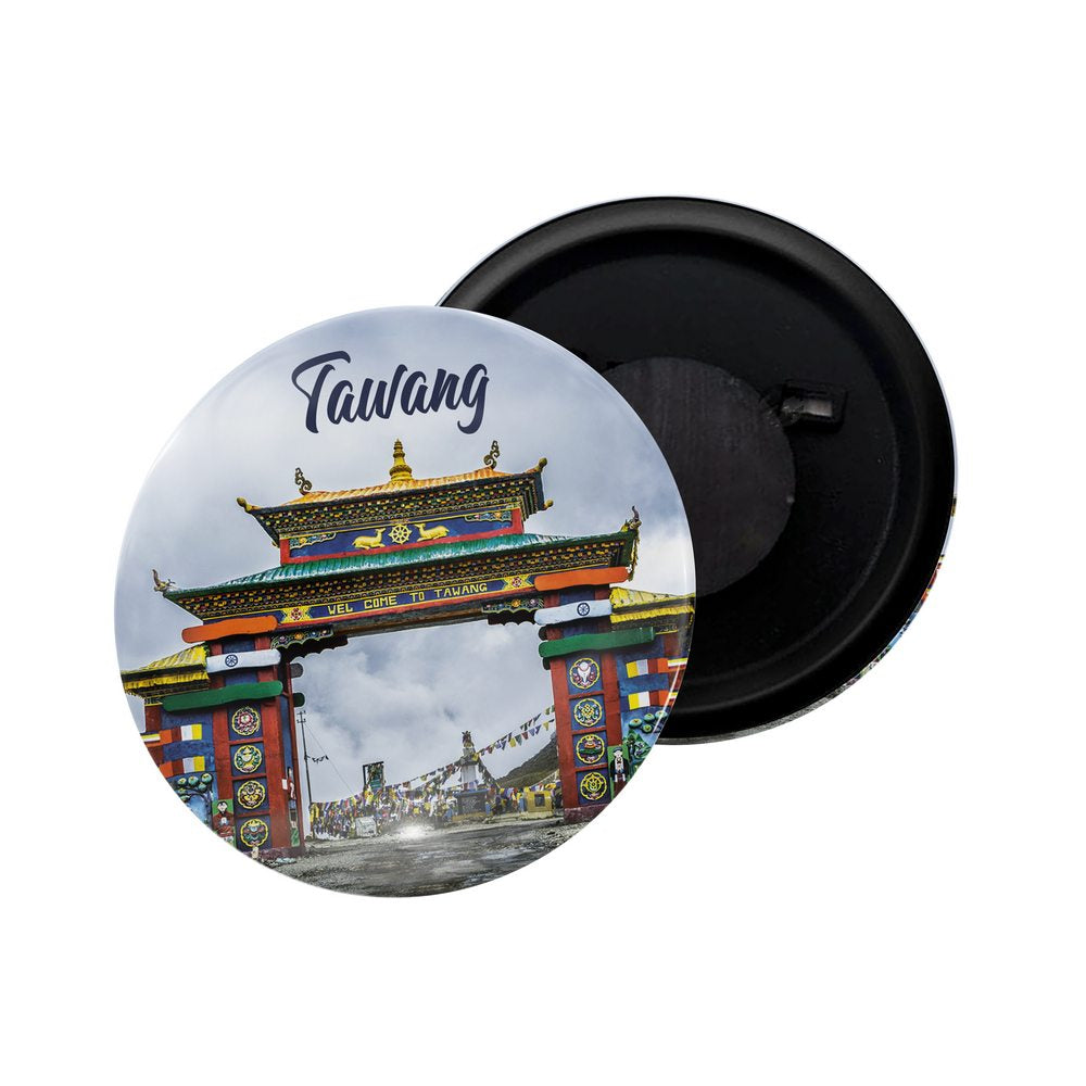 dhcrafts Fridge Magnet Multicolor Tawang Arunachal Pradesh Glossy Finish Design Pack of 1 (58mm)
